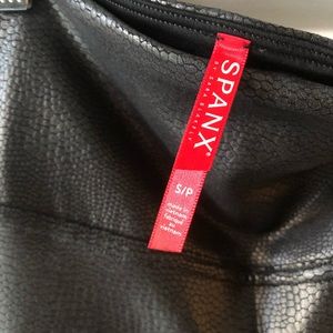 Spanx Faux Leather Croc Leggings - Small
